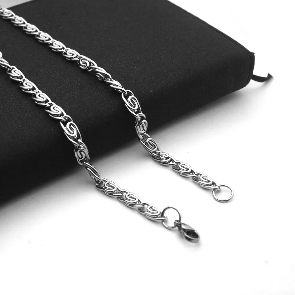 MxGxFam мужские длинные ожерелья из титановой стали 316L 50/60/70 см модные украшения не