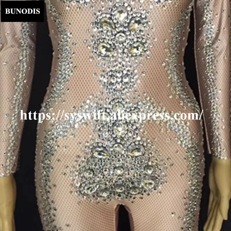 BU160 Звезда Стиль большие стеклянные бриллианты женский комбинезон полный 1000 шт