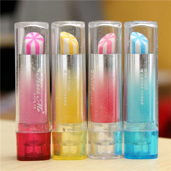 Школьные аксессуары 1 шт. новинка резиновый ластик в форме губной помады для