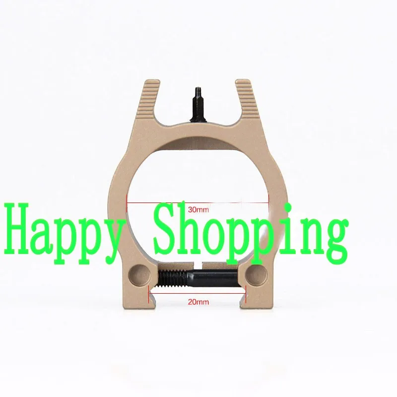 

Aluminum 30mm Diameter 20mm Rail Scope Mount with Front Sight For Hunting Black/Sand