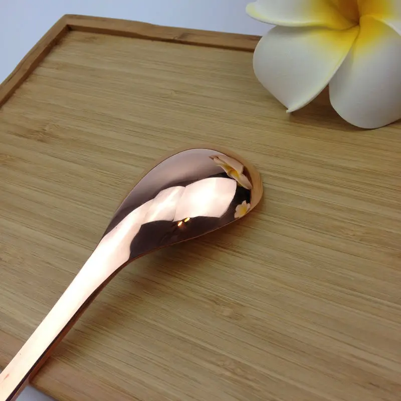 Ложка из чистой меди, ложка для супа, столовые приборы из красной меди, Экологичная посуда, Прямая поставка с фабрики, медь
