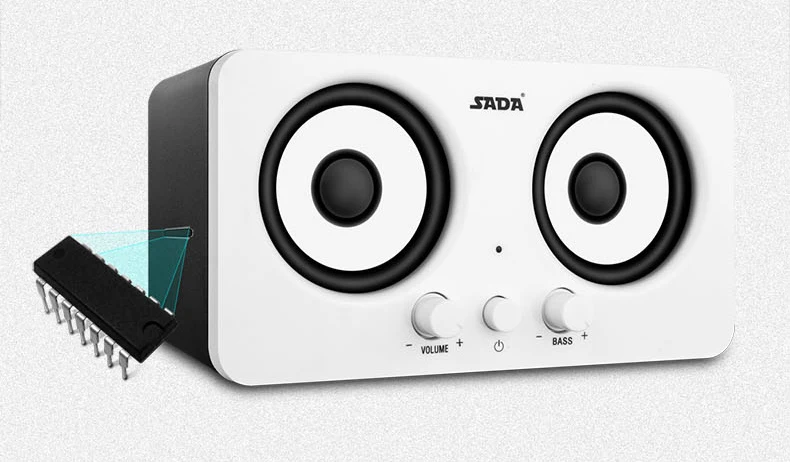 SADA D-220, Фирменное Качество, 3D объемный звук, сабвуфер, стерео бас, ПК, USB динамик, компьютерные колонки для смартфонов, ноутбуков, ноутбуков