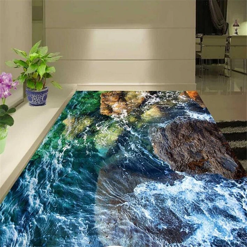 3D 3d напольная плитка для гостиной и ванной комнаты|3d flooring|custom floorsstone living room |