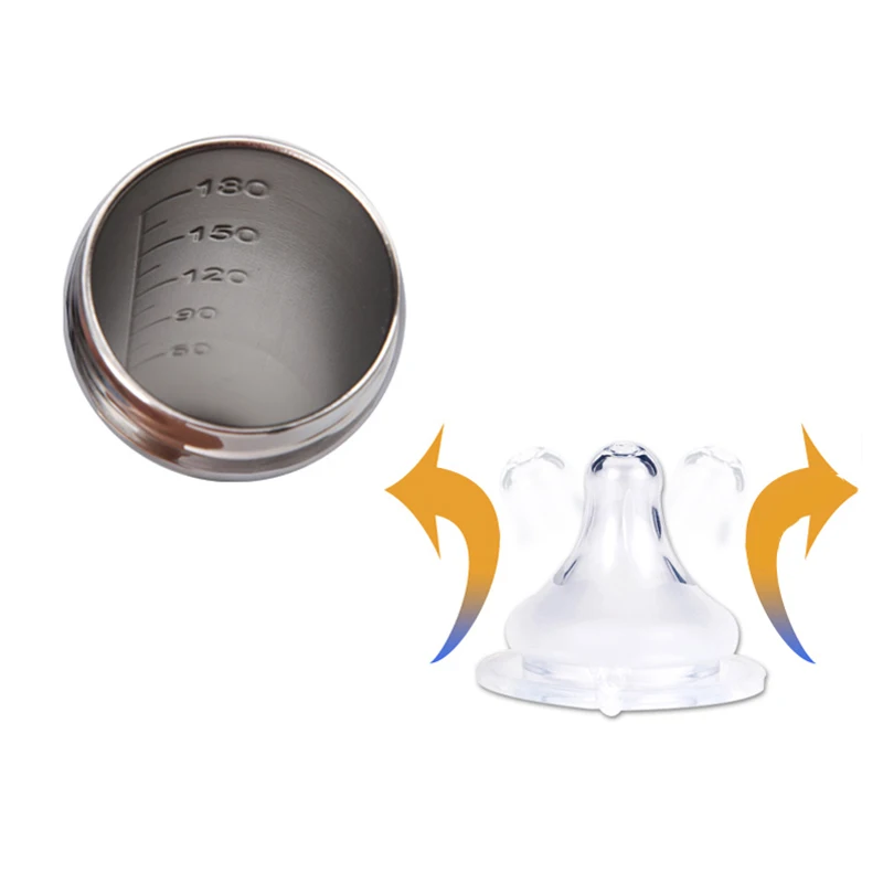 Бренд Высокое качество детская бутылочка для кормления Нержавеющая сталь