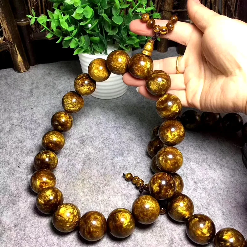 

Natural gold thread, sea willow, pearl beads, hand-held car, 25mm19 live blood, black coral, Luo Han Zhu, free delivery.