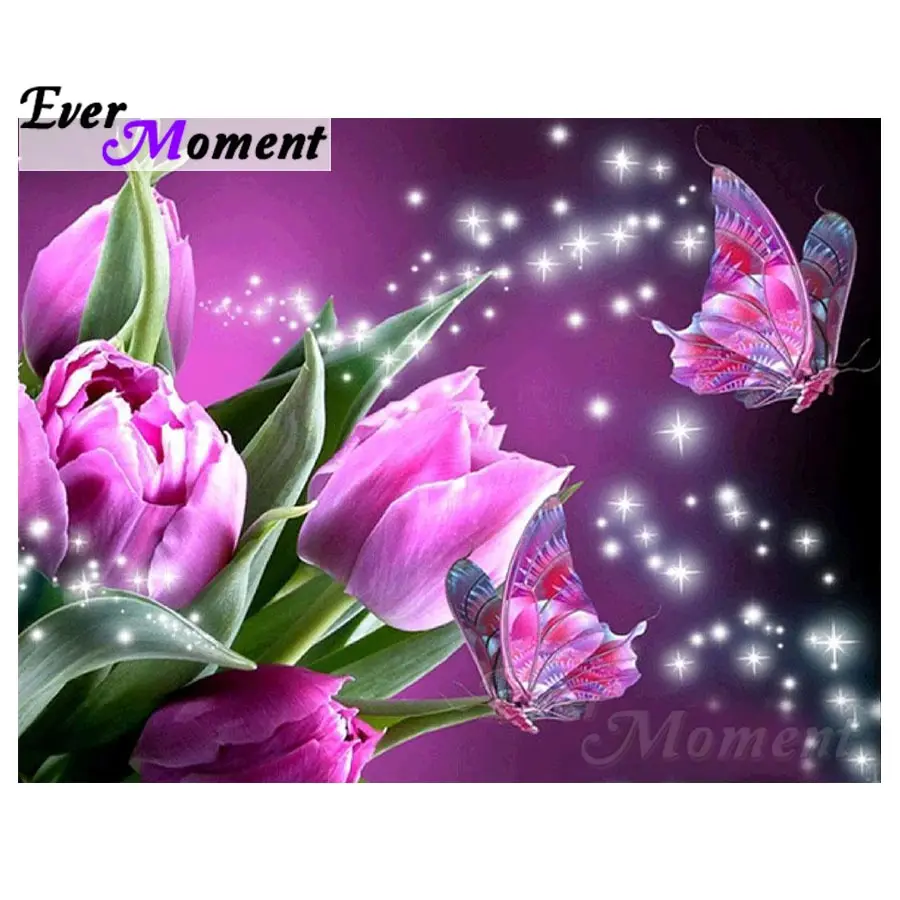 Когда нибудь момент алмазов картина ручной работы обувь с украшениями в виде цветков и бабочек камни форме