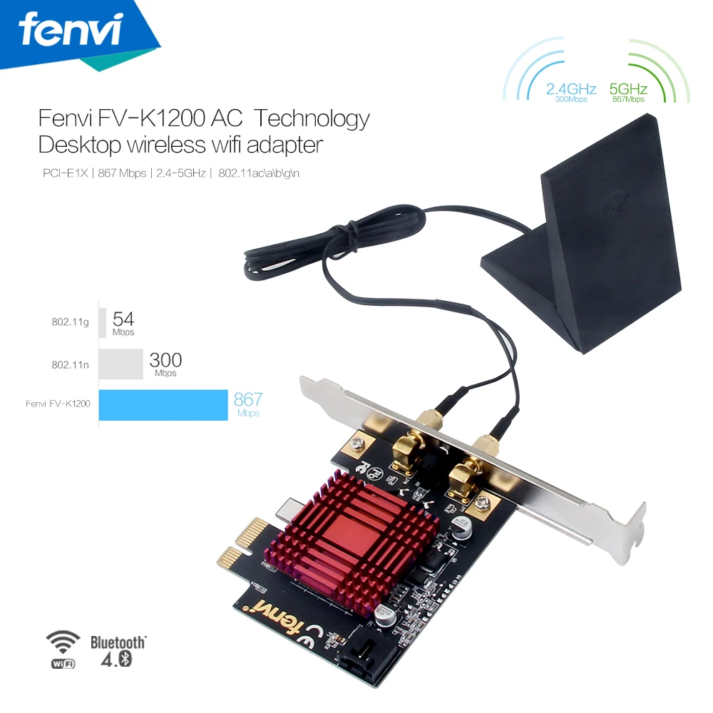 Двухдиапазонный Wi Fi беспроводной игровой Wlan Настольный WiFi Bluetooth PCI E адаптер