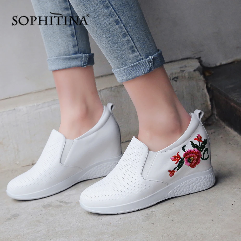SOPHITINA/Модные туфли на платформе с цветочным узором.Уудобная повседневная обувь