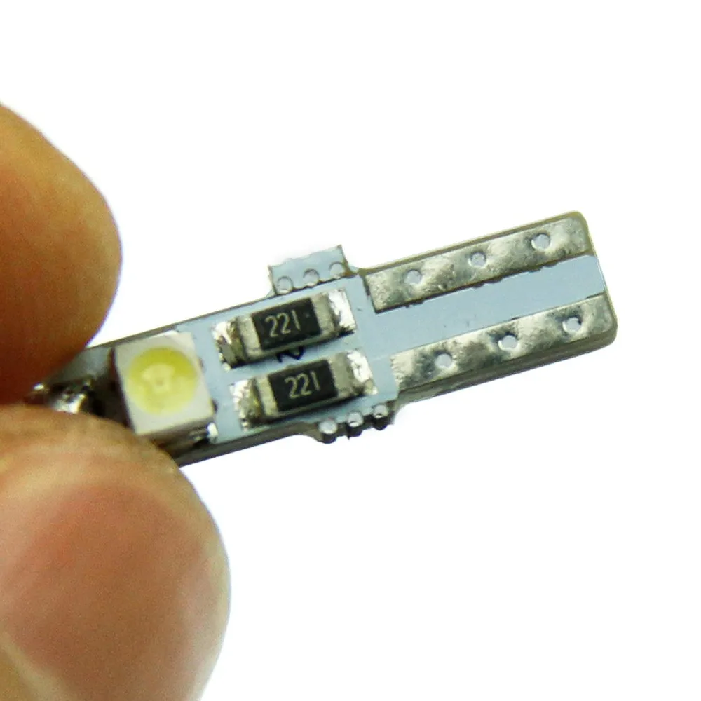 10 шт. T5 светодиодный авто 3 smd 3528 Клин светильник лампа приборная панель