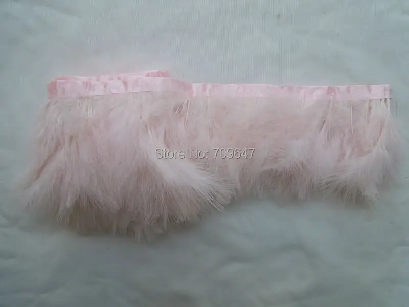 

2Meters/pack/lot!Baby Pink Marabou Turkey Feathers Trimming, Fringe Satin Ribbon, Costume,4-6inches wide,feather lace