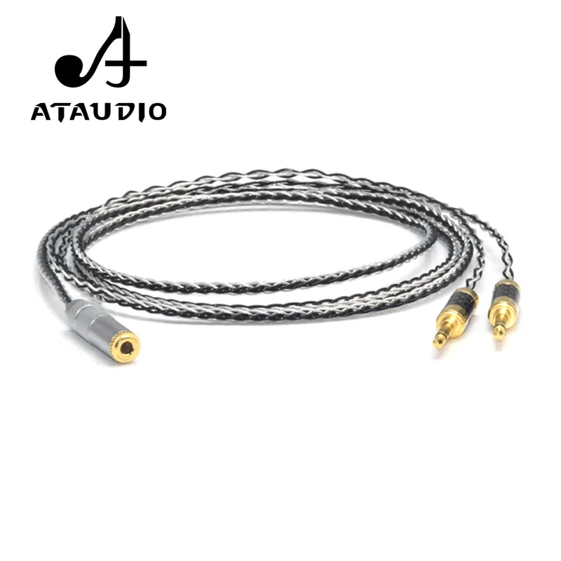 Серебряный Hi Fi кабель ATAUDIO 3 5 Мама папа высококачественный аудиокабель мм двойной