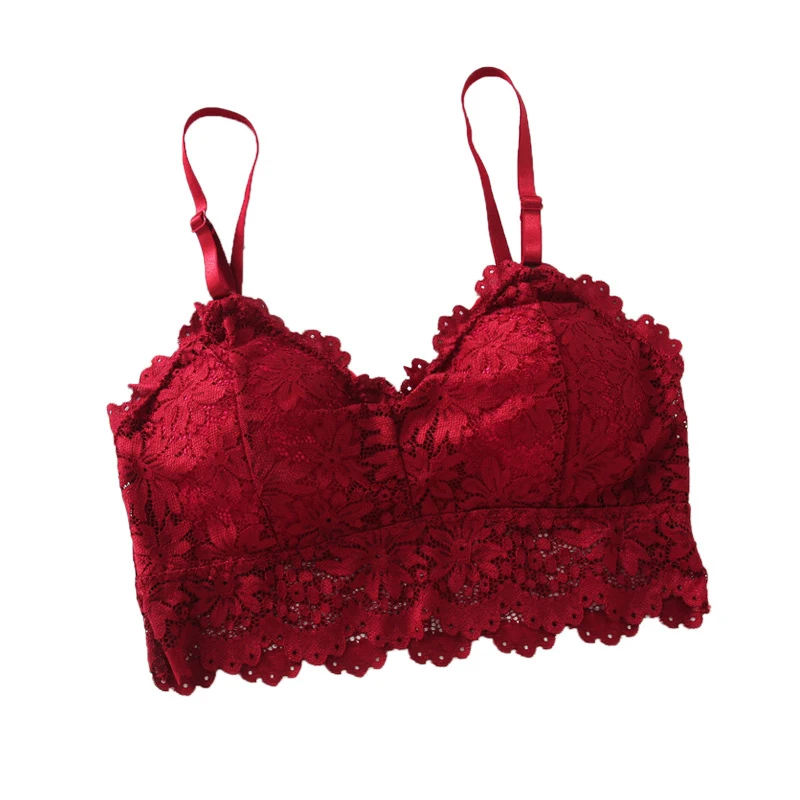 Женский кружевной бюстгальтер без косточек Бюстгальтер-бандо укороченный топ