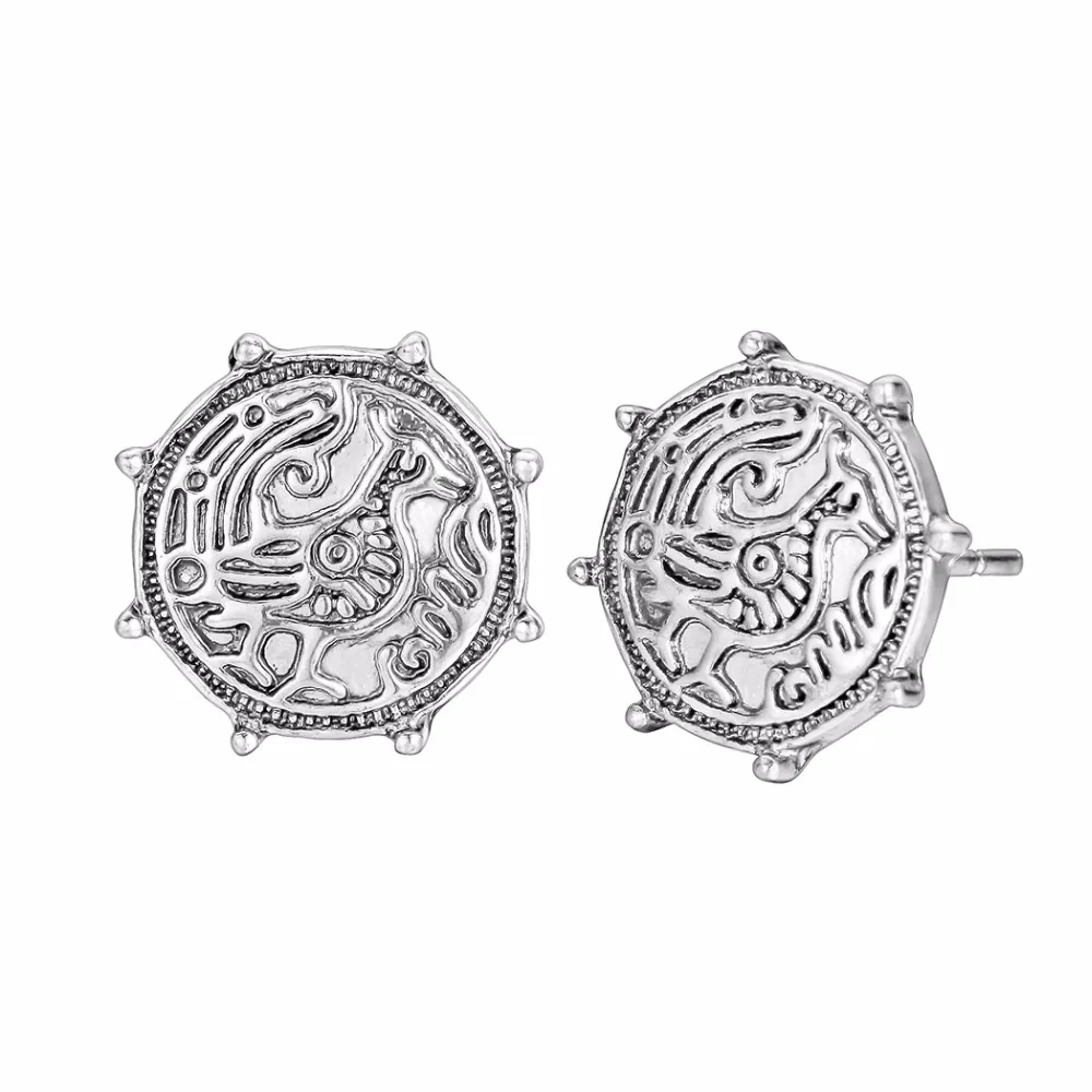 QIMING Valknut Magpie серьги в виде птиц для женщин золотые ювелирные аксессуары дамские