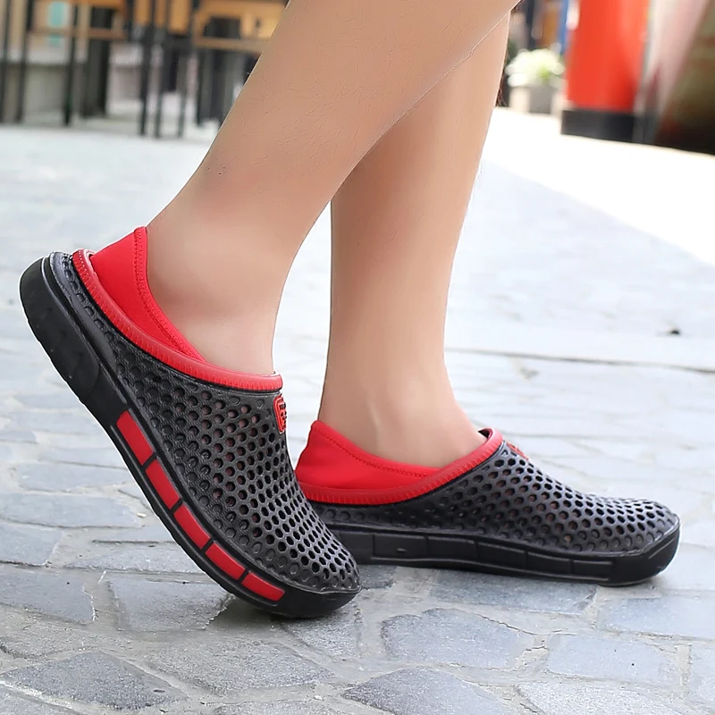 Summer Men Sandals Fashion Hollow Out Breathable Outdoor Beach Flip Flops EVA Massage Slippers Garden Shoes | Обувь