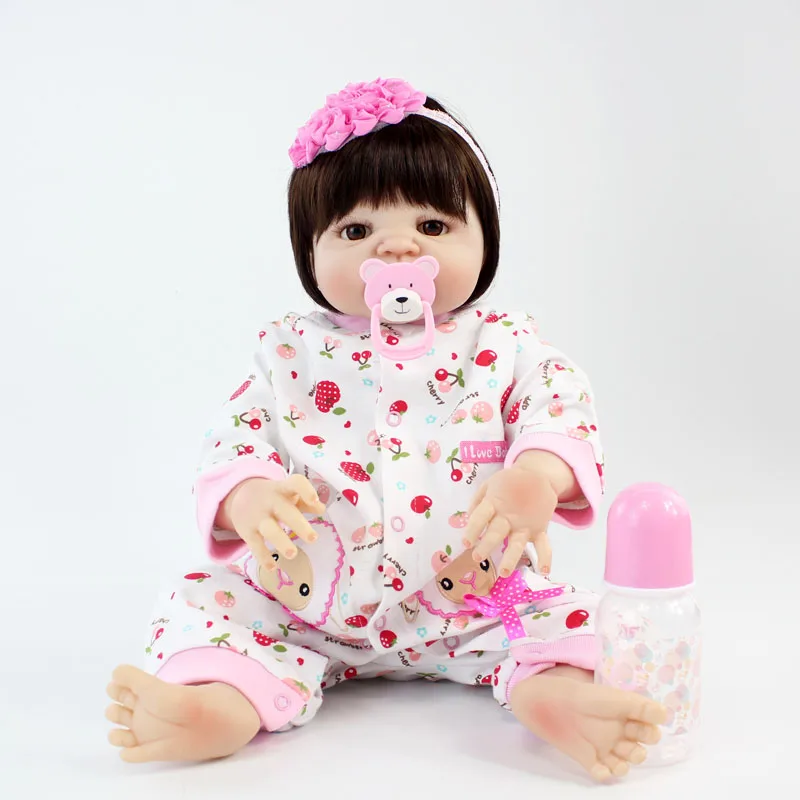 BZDOLL 22 "полностью силиконовая кукла реборн девочка Bebe живая Реалистичная