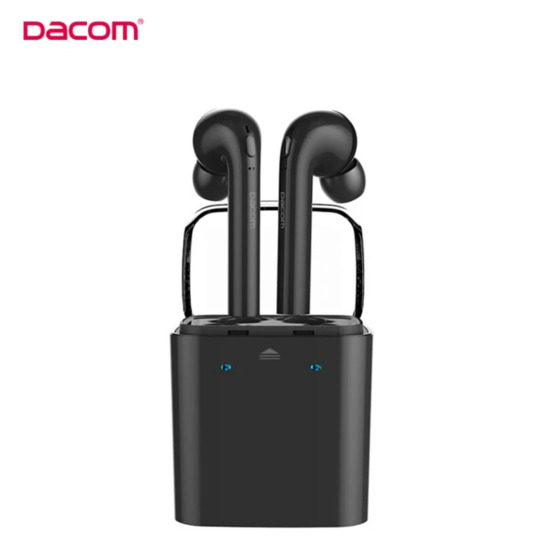 Black without pack Dacom 7s беспроводная Bluetooth гарнитура истинные беспроводные Близнецы спортивные наушники для iPhone 7 7S 6 6S 5S 5C наушники для мобильного телефона - Цвет: Black without pack