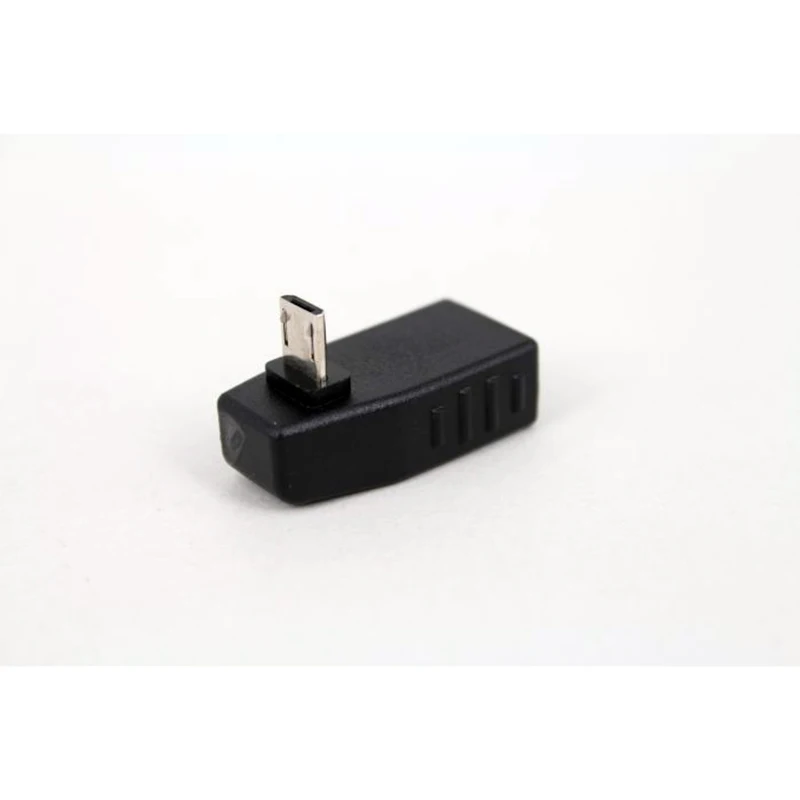 10 шт./лот 90 градусов вверх вниз правый угловой микро USB Тип B к мама OTG адаптер