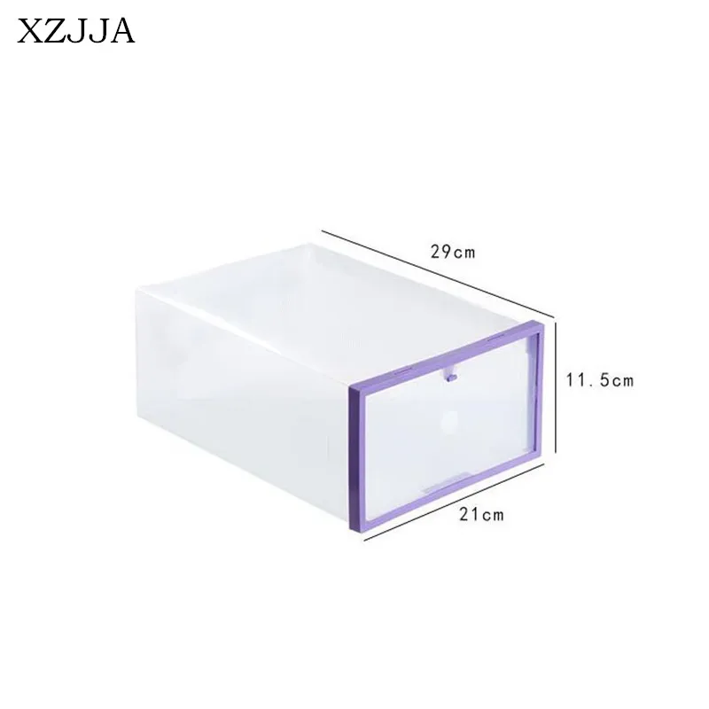 XZJJA креативный DIY красочный прозрачный ящик для хранения обуви складной женщин и