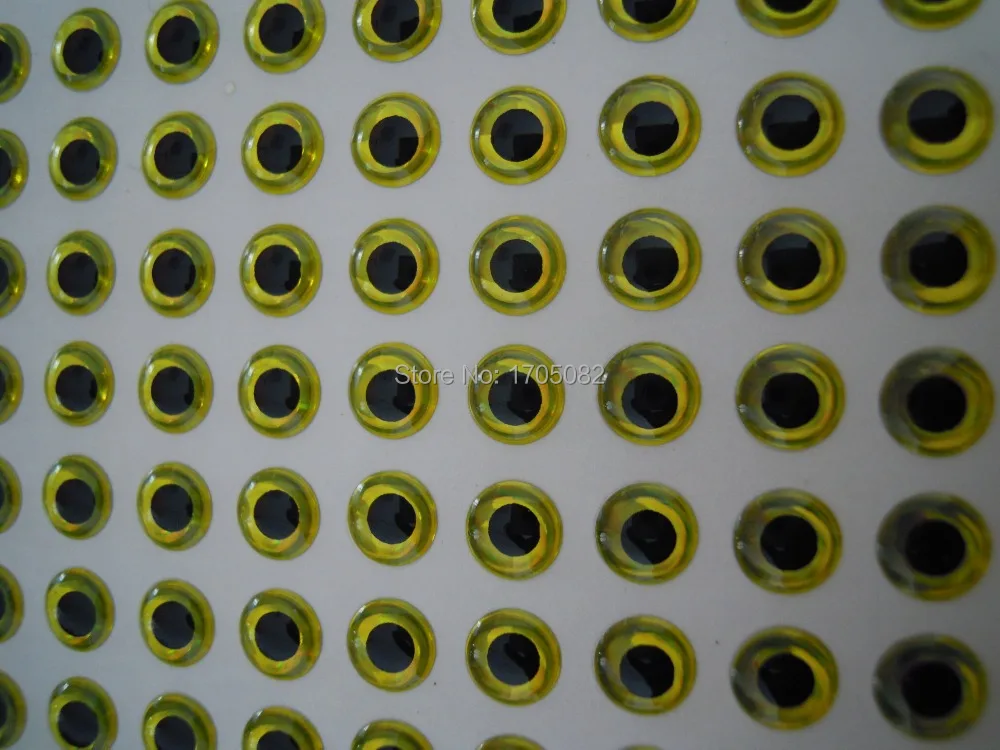 300 шт. 6 мм Chartreuse объемные рыболовные приманки глаза для изготовления джигов