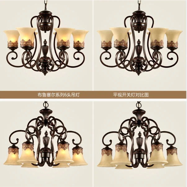 Новое поступление 2018 популярная роскошная люстра в европейском стиле с 6