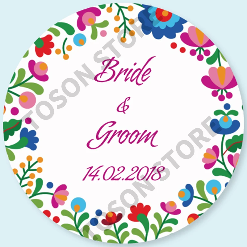 100, Silver laser Customized text logo, Wedding Stickers, Invitations Seals, Candy Favors Gift Boxes Labels, On White Adhesive