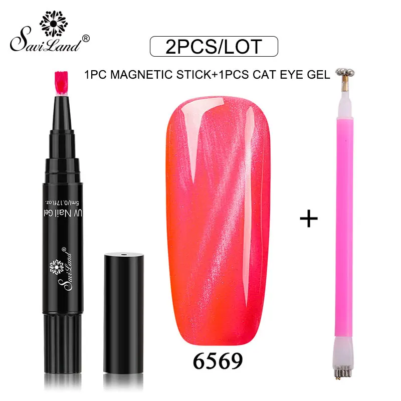 ZHG913 Saviland 2 шт./лот Магнитная 3D кошачий глаз гель лак для ногтей магнит Nail Art инструменты магнит для УФ лак для ногтей маникюр инструмент - Цвет: ZHG913
