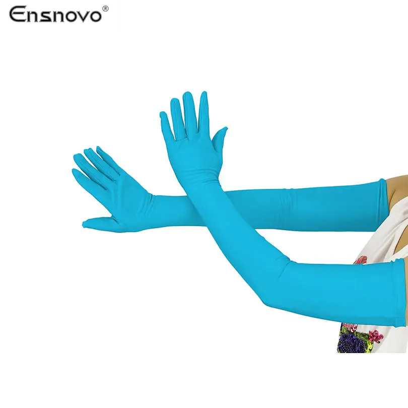 Ensnovo 23 6 &quotэластичный длинный спандекс оперная перчатка s вечерние наряды