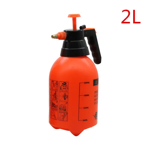 2L/3L оранжевый ручной триггер давления распылитель бутылка Регулируемая медная насадка ручной воздушный компрессионный насос спрей бутылка 1 шт - Цвет: 2L