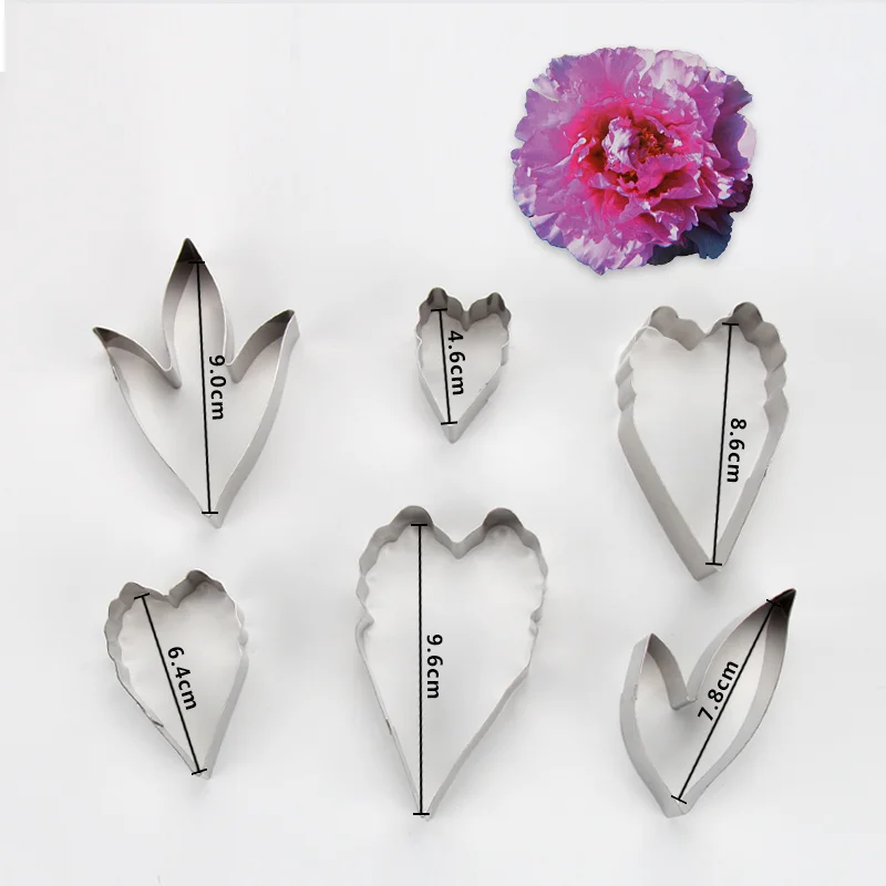 

(6sets/Lot)Free Shipping High Quality 6pcs Stainless Steel Different Flowers and Leaves Shape Cookie Cutters Set