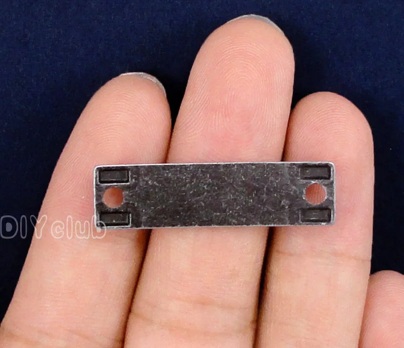 

40pcs-Gun Black Tone Sister Connector Charms 35x9mm