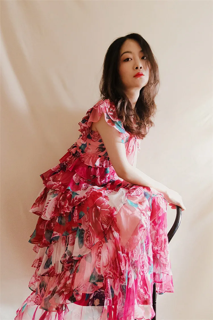 Высококачественный заказ женское длинное платье 2019 летняя бабочка короткие