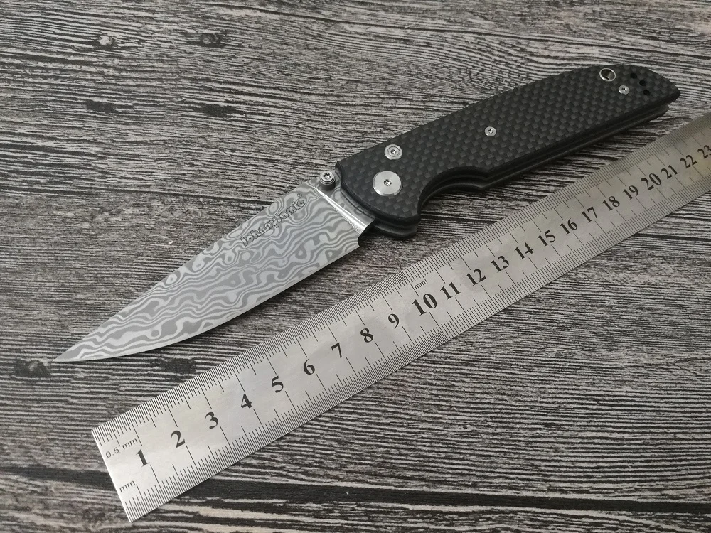 Тактический складной нож марки Vikinger C811CFDR клинок из дамасской стали с рукояткой