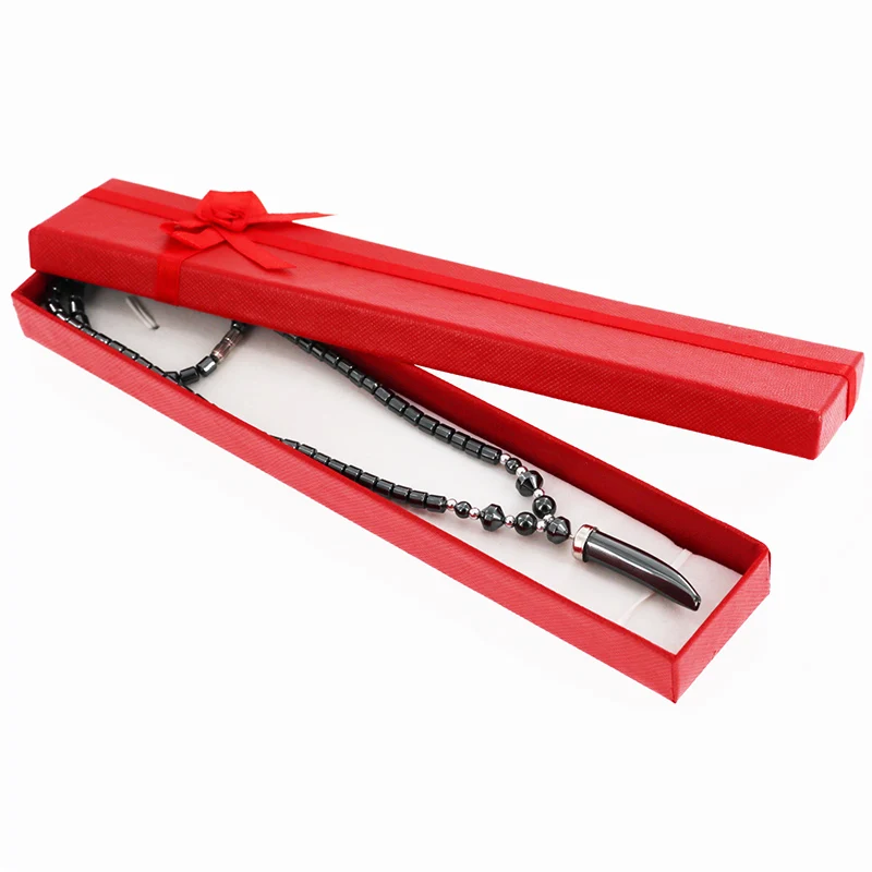 Новое модное черное ожерелье с шипами в подарочных коробках натуральным камнем