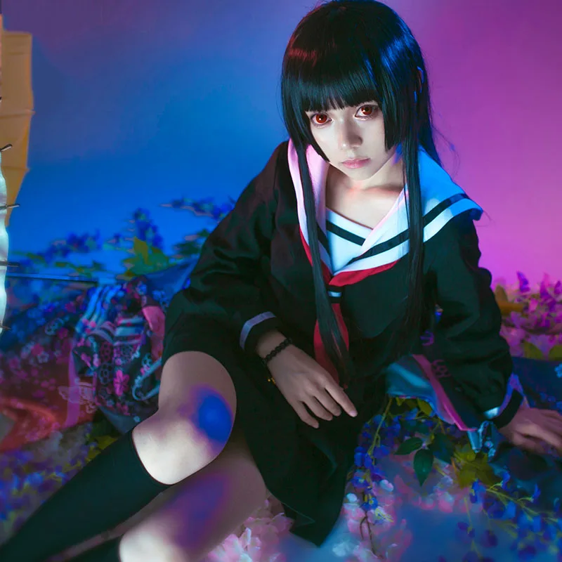 Костюм для косплея аниме Hell Girl рубашка и юбка школьницы костюм матроска школьная