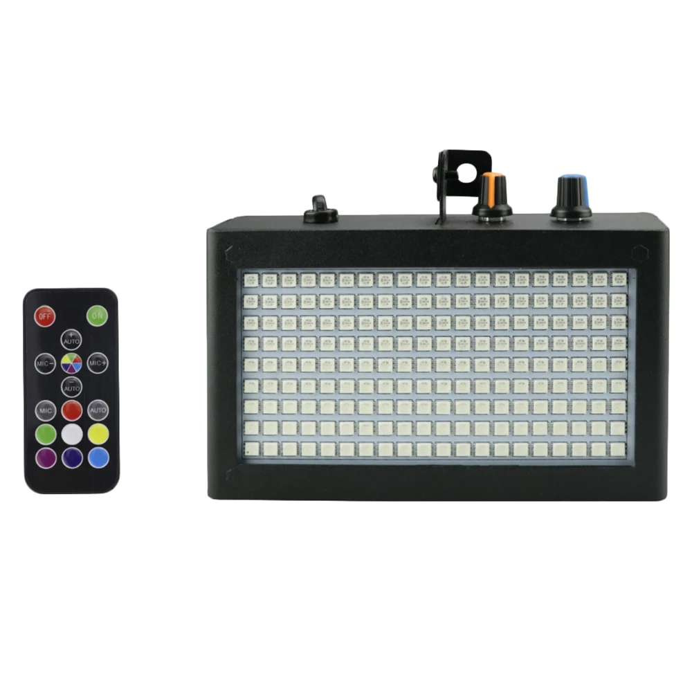 Black 180 светодиодов стробоскопический светильник портативный 35 Вт Rgb пульт ДУ со звуковым управлением стробоскоп Регулируемая скорость для сцены диско-бар вечерние клуб(Us Pl - Цвет: Black
