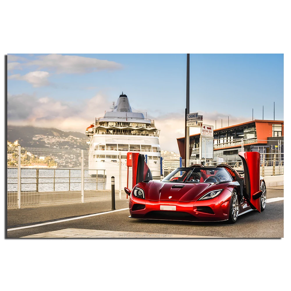 1 шт. Холст Картина Koenigsegg Agera супер автомобиль HD плакаты и принты настенные