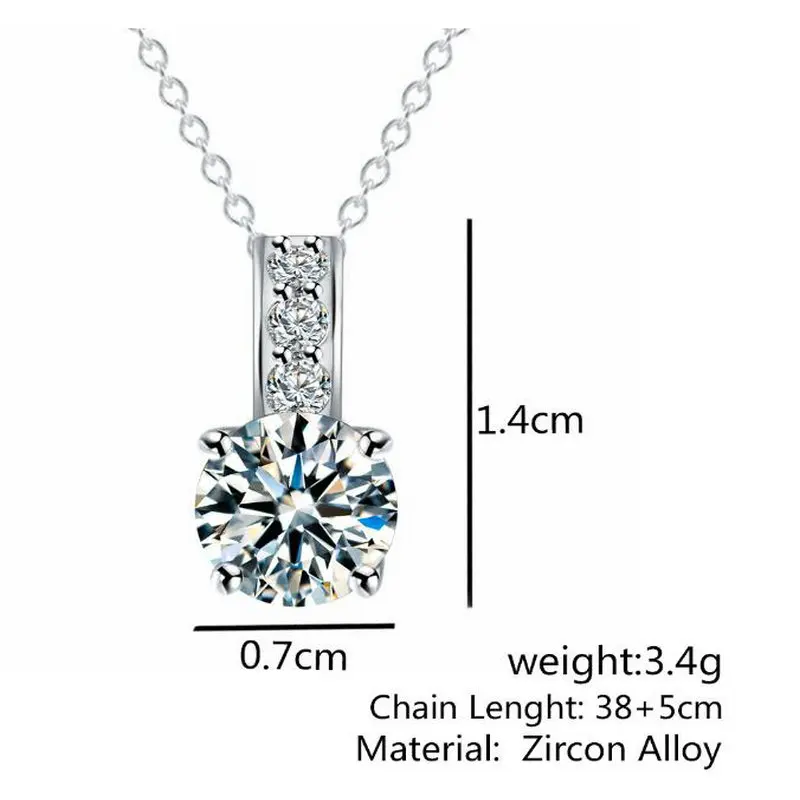 Мода Женщины Подвеска Четыре Слово Циркон ожерелье Одежда Аксессуары|f pendant|word