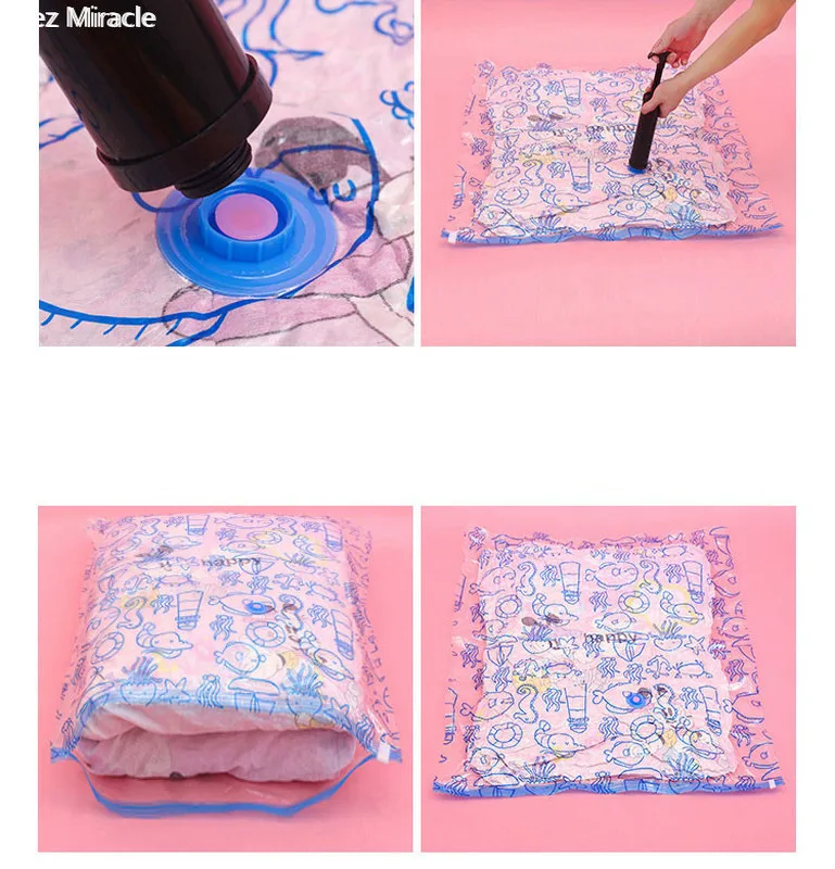 Утолщенный вакуумный мешок для хранения оптом сжатый с ручным насосом