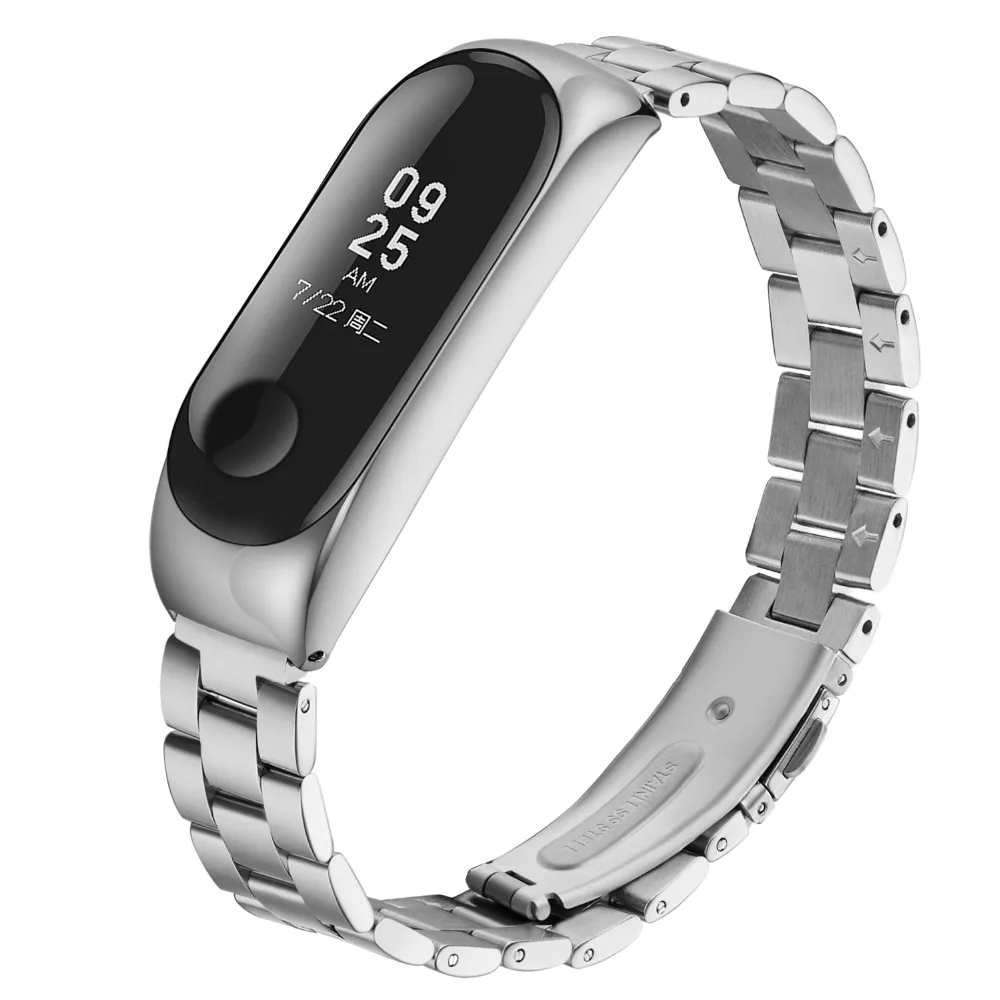 Браслет mi Band 3 металлический ремешок на запястье для Xiaomi mi Band 3 mi band 3 умный Браслет фитнес-трекер браслет из нержавеющей стали золотистый