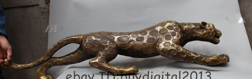 39 &quotКитайский свирепый злой фэншуй животное дикого леопарда пантера Статуэтка