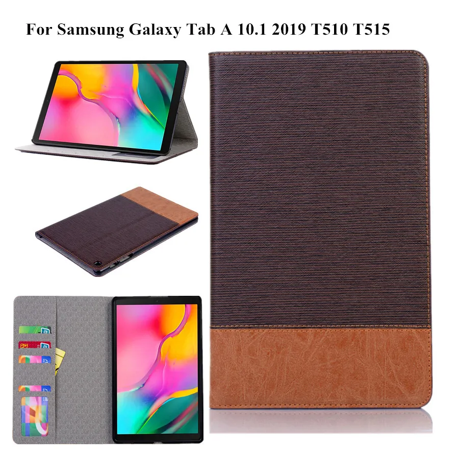 Чехол для Samsung Galaxy Tab A 10 1 2019 дюйма T510 T515 искусственная кожа|Чехлы планшетов и