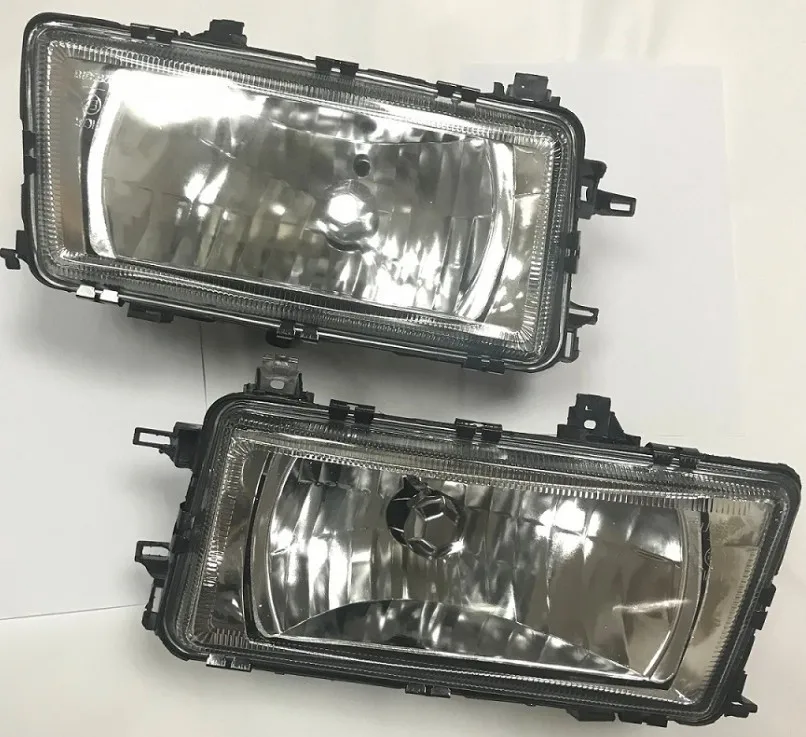 1 Pair Crystal 1 пара, передний головной светильник, светильник на голову для Audi 80 B3, автомобильный светильник s, в сборе, дневные ходовые 1986, 1987, 1988, 1989, 1990, 1991 - Цвет: 1 Pair Crystal