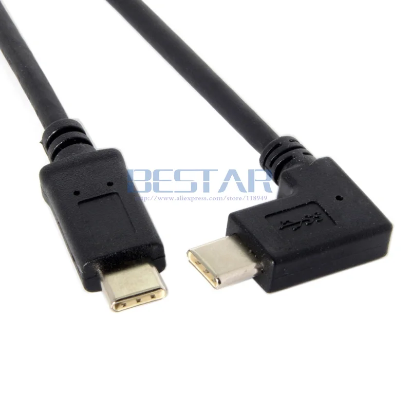 90 градусов прямоугольный USB 3 1 Type C к c 2 0 кабель для передачи данных 5 м футов