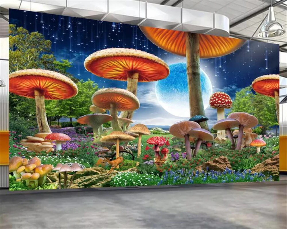 3d обои для детской комнаты современный фотообои с изображением сказочного мира