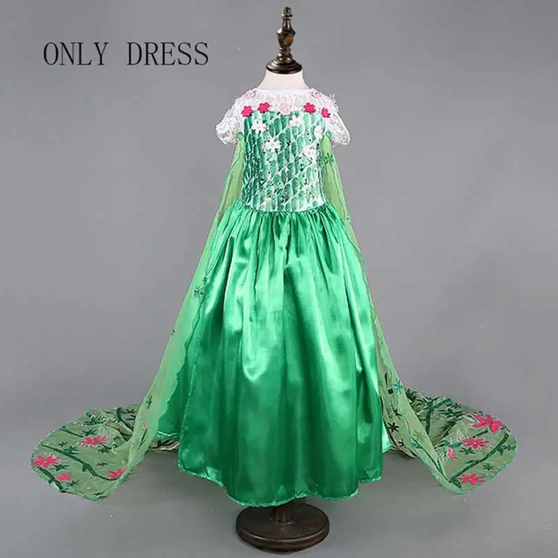 Dress F Одежда принцессы Анны для девочек новое платье Эльзы костюм для девочек платье Золушки Снежной Королевы Косплей vestidos infantis disfraz - Цвет: Dress F