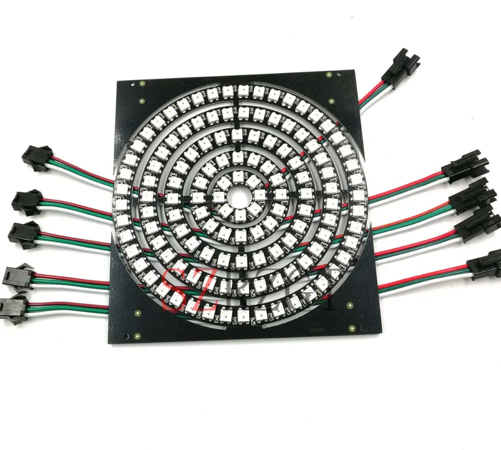 WS2812B пиксельное кольцо 1 8 12 16 24 32 40 48 60 93 241 светодиоды WS2812 SK6812 5050 RGB LED WS2811 ic