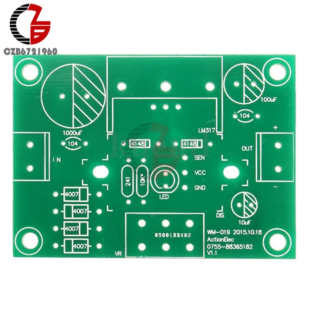LM317 цифровой дисплей Регулируемые регуляторы напряжения плата модуль наборы