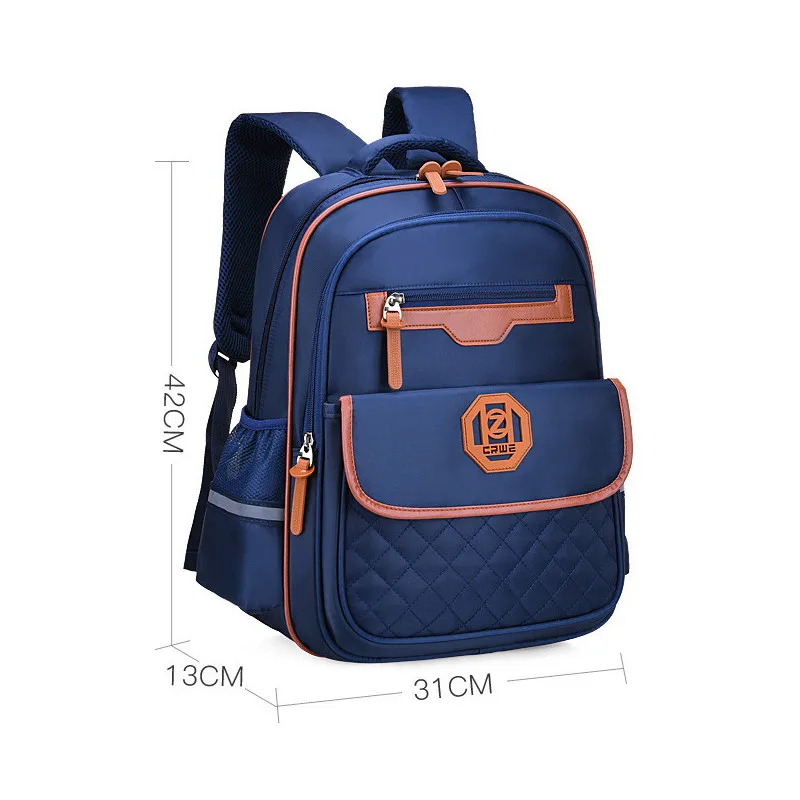 large dark blue Рюкзак, школьная сумка, нейлоновые модные школьные сумки для детей, для девочек и мальчиков, высококачественные рюкзаки для 1-3 классов, Mochila, 2 размера - Цвет: large dark blue