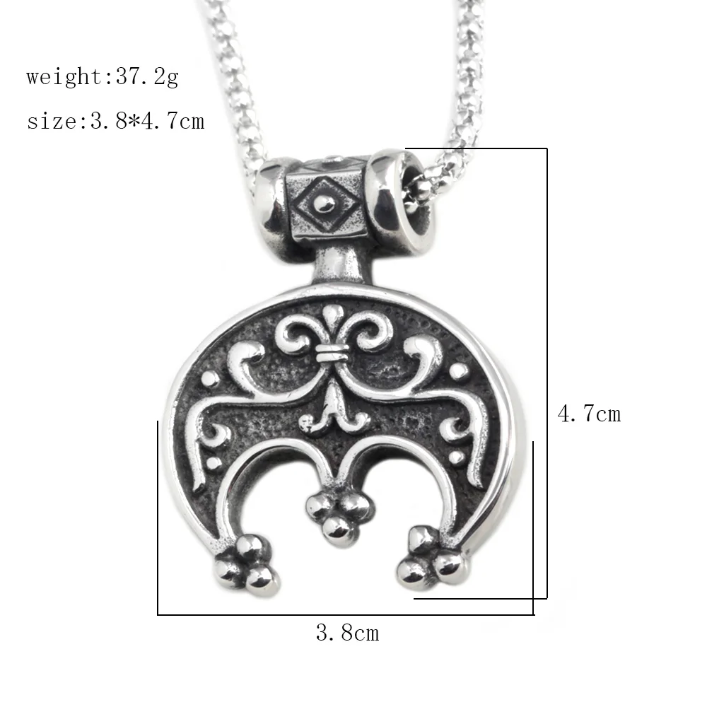 SG винтажное в стиле норвежских викингов славянская Луна Ожерелье Подвески виде
