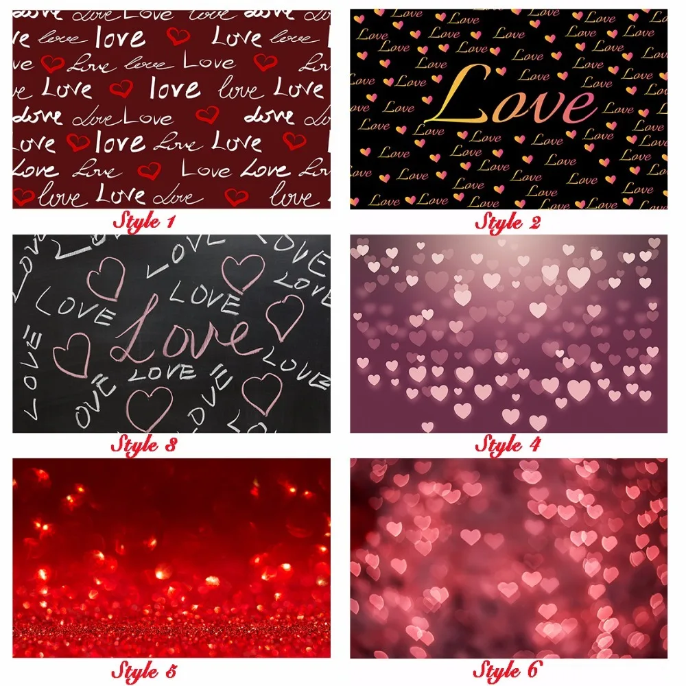 

Allenjoy Valentine's Day Backdrop Love Bokeh Romantic Repeat Hearts Photography Background Photocall Anniversary Event Photozone